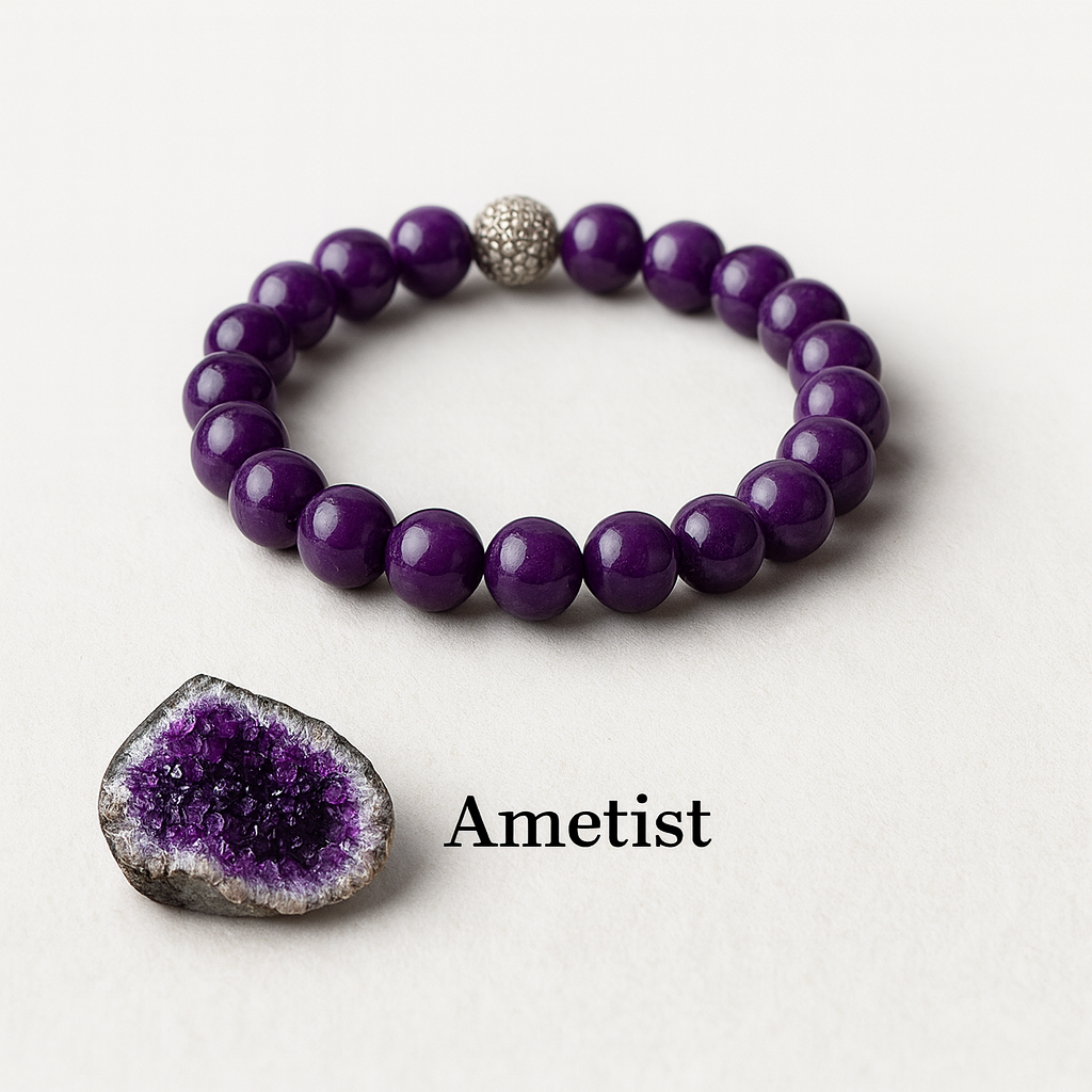 Ametisit Doğal Taş Bileklik