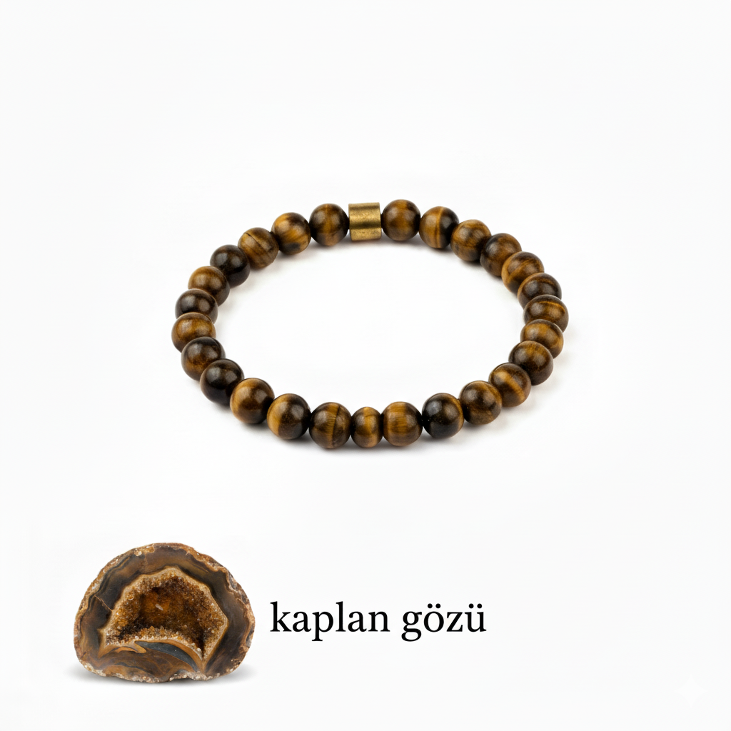 Kaplan Gözü Doğal Taş Bileklik