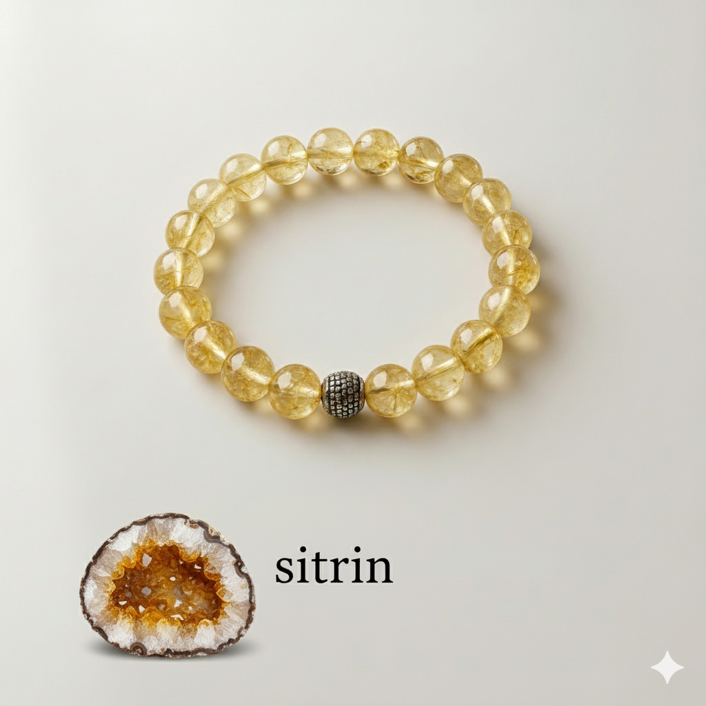 Sitrin Doğal Taş Bileklik